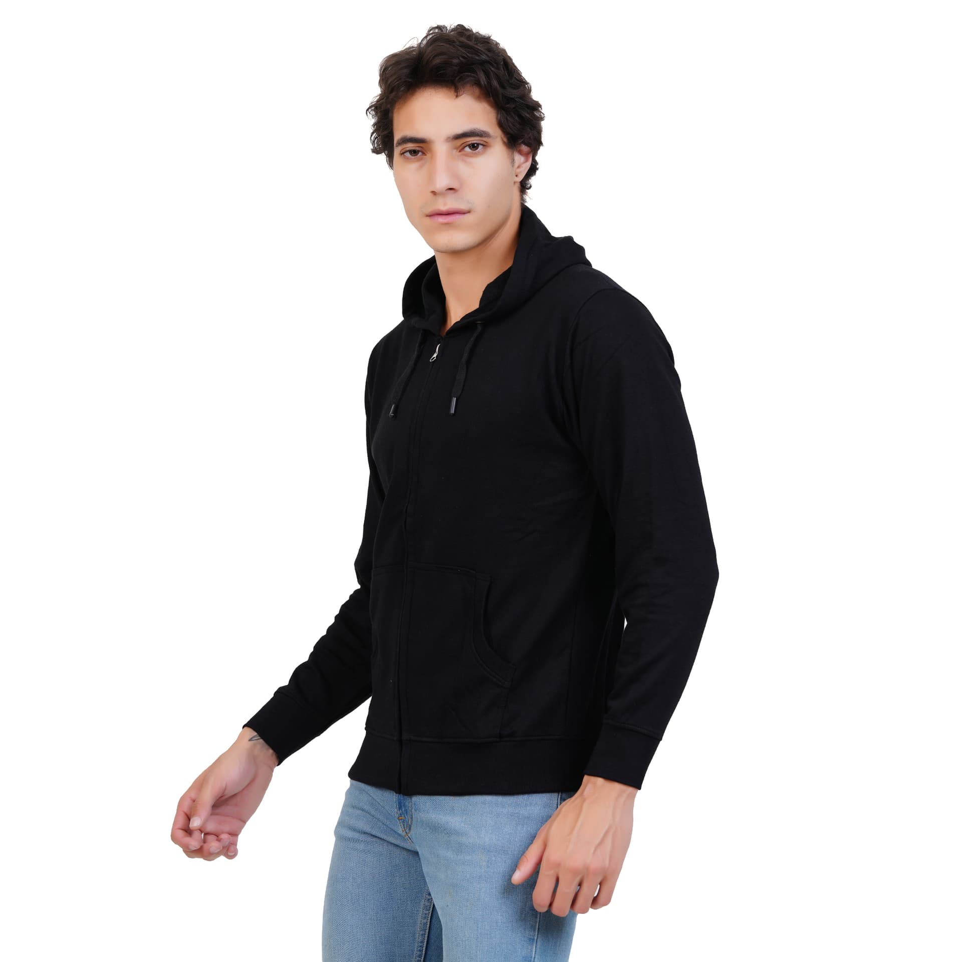 Cotton Zipper Hood 300 GSM Side