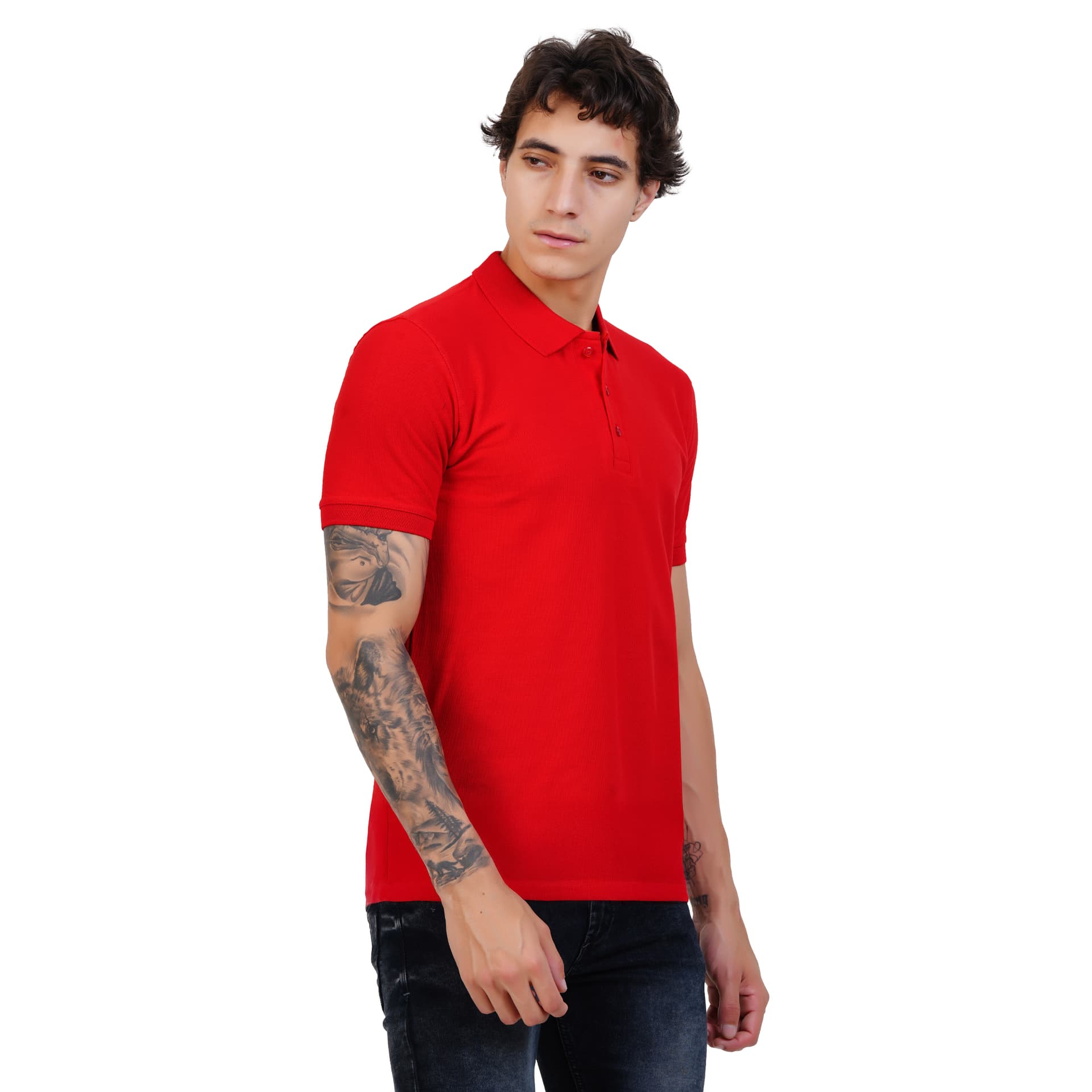 Double Ply Cotton Pique Polo 280 GSM Side