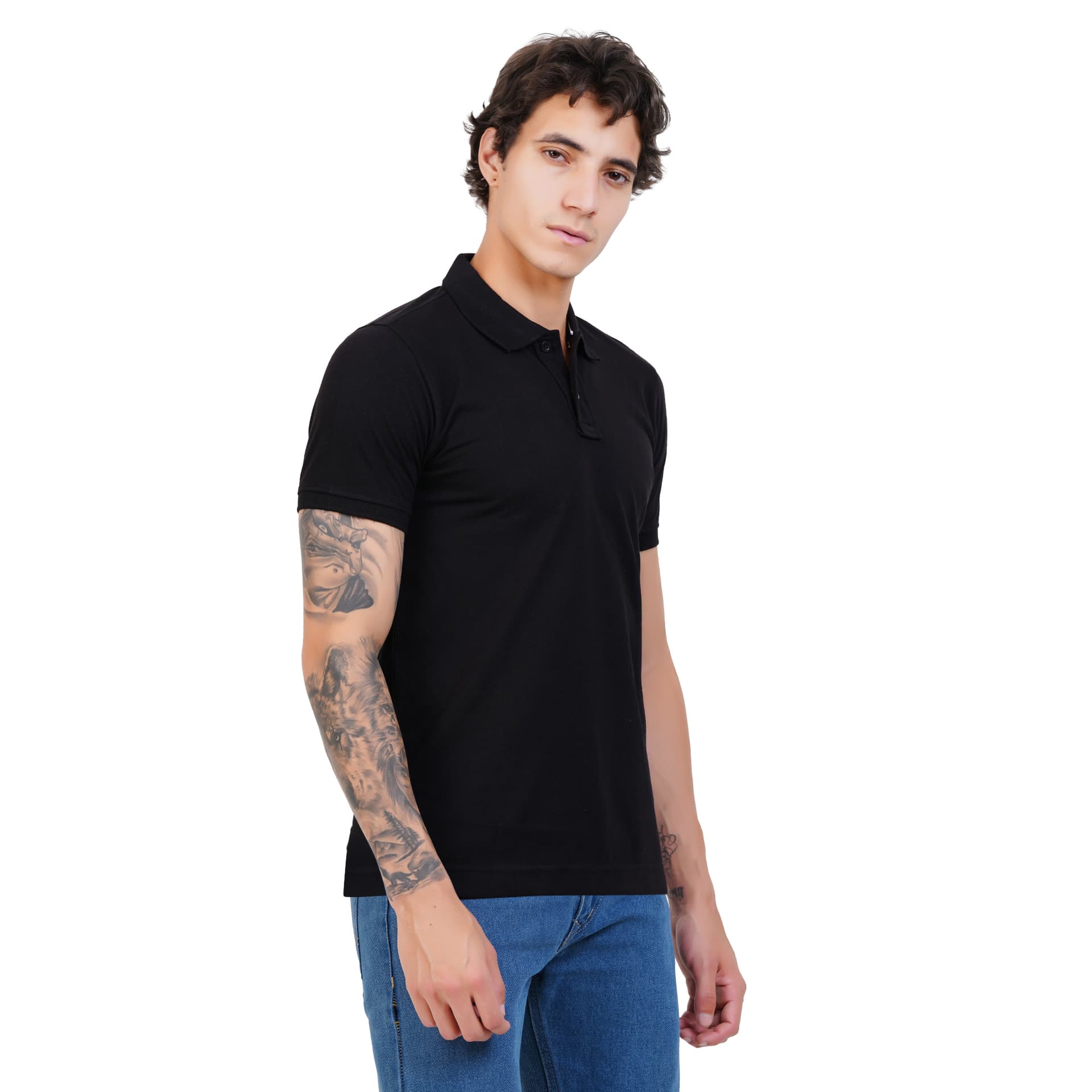 Poly Cotton Fusion Polo 220 GSM Side
