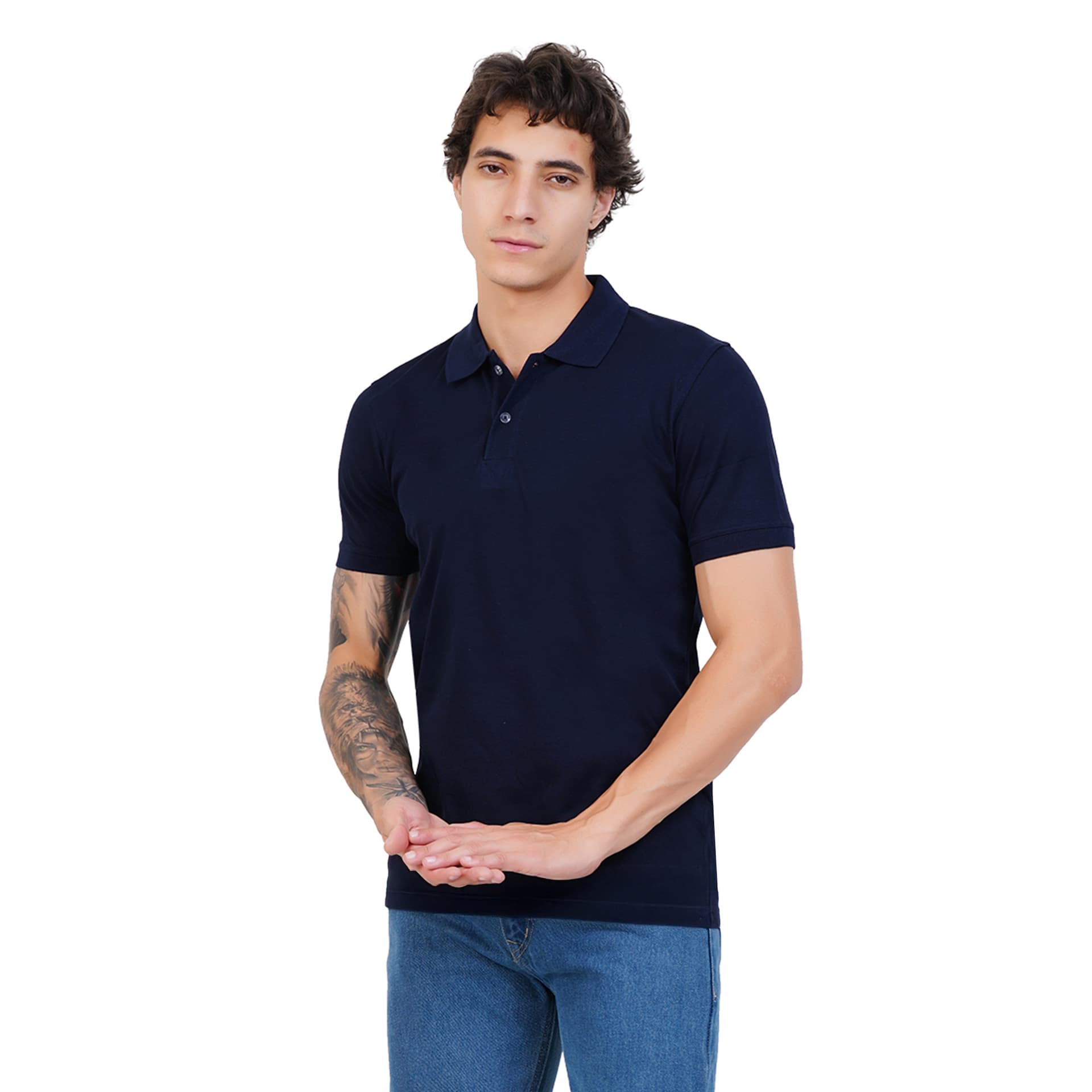 Supima Supersoft Cotton Polo 240 GSM - Navy - front